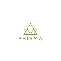 Abstract Triangle Logo Design Template. Prism, Summit, Luxury vector