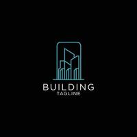 Buildings apartment logos vector