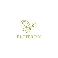 Butterfly line art elegant luxury logo icon design template flat vector