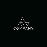 Abstract Triangle Logo Design Template. Prism, Summit, Luxury vector