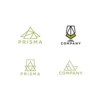 Abstract Triangle vector collection Logo Design Template. Prism.