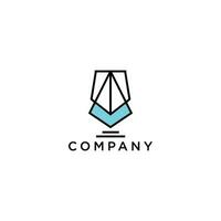 Abstract Triangle Logo Design Template. Prism, Summit, Luxury vector