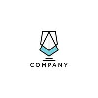 Abstract Triangle Logo Design Template. Prism, Summit, Luxury vector