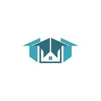 unique home estate log icon vector template