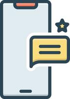 color icon for message vector