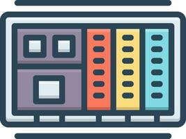color icon for plc vector