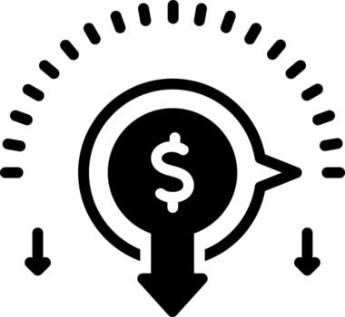 solid icon for reducing vector
