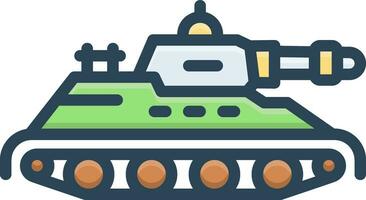 color icono para tanques vector