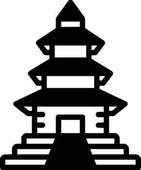 solid icon for nepal vector