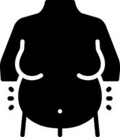 sólido icono para barriga vector