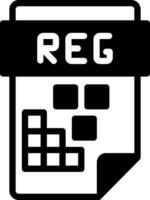 solid icon for reg vector