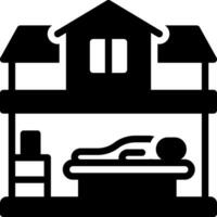 solid icon for lodging vector