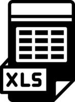 solid icon for excel vector