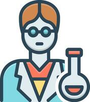 color icon for scientists vector