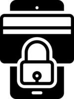 solid icon for securely vector