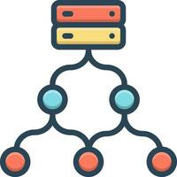 color icon for flow vector