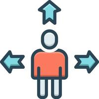 color icon for decide vector