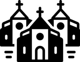 solid icon for churches vector