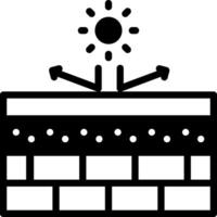solid icon for insulation vector