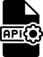 solid icon for api vector