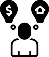 solid icon for assuming vector