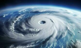 súper tifón, tropical tormenta, ciclón, tornado, terminado océano. clima antecedentes. generativo ai foto
