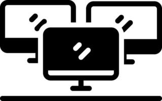 solid icon for monitors vector