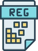 color icon for reg vector