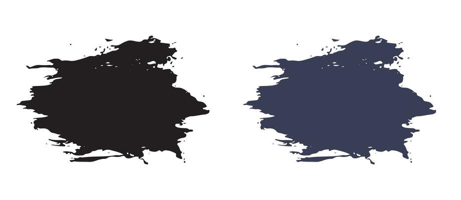 Vector set of grunge splatter illustration brush stroke