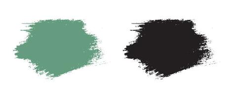 Set of ink vector brush stroke