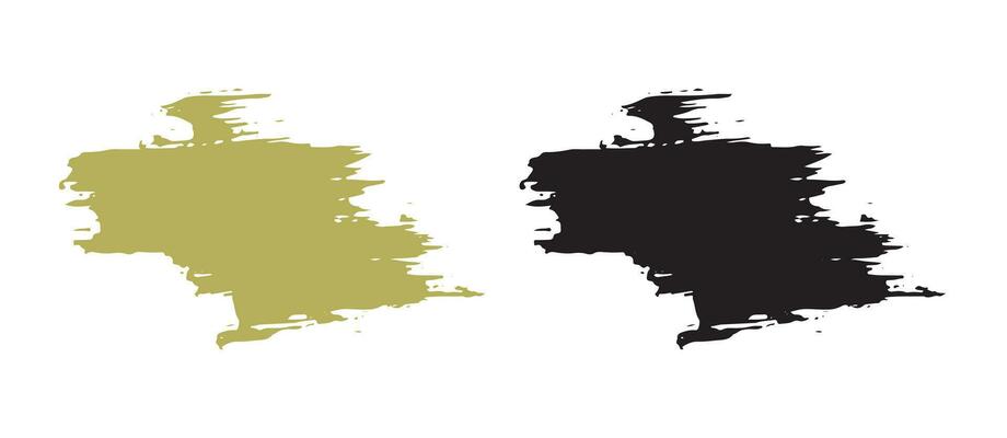 Vector texture paint ink brush stroke collection