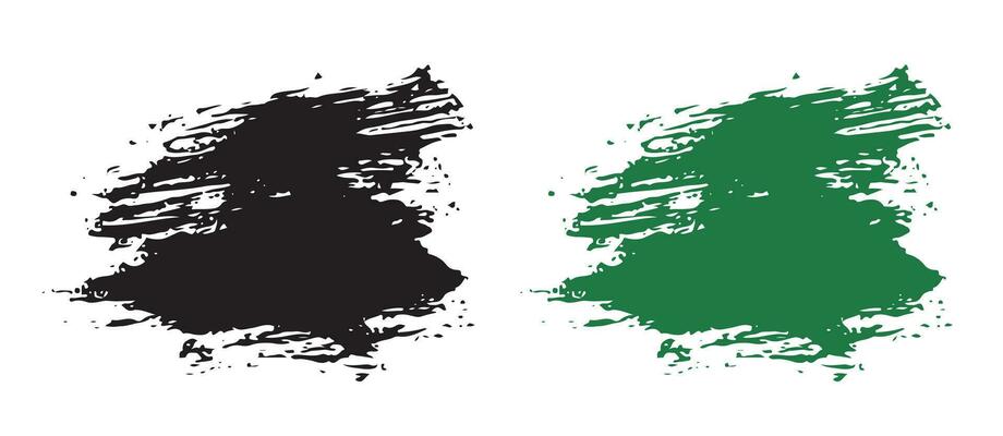 Vector ink illustration brush stroke set
