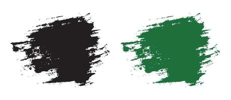 Collection of grunge paint ink dirty brush stroke vector