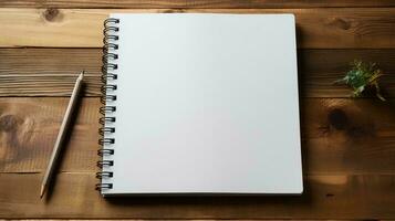 Isolated Shot Of Opened Blank Sketchbook On White Background Stock