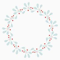 Christmas background with round frame. Design elements for cards, invitations, sale, scrapbooking. Vector illustration.