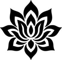 Mandala, Black and White Vector illustration