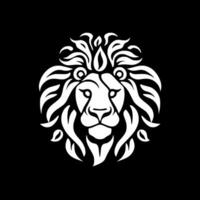 Lion, Black and White Vector illustration