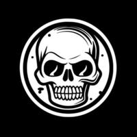 Skull - Black and White Isolated Icon - Vector illustration