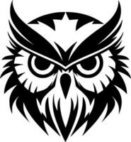 Owl - Black and White Isolated Icon - Vector illustration