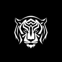 tigre, negro y blanco vector ilustración