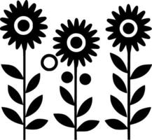 Flowers - Minimalist and Flat Logo - Vector illustration