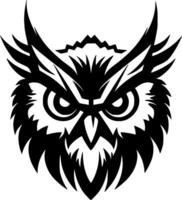 Owl - Black and White Isolated Icon - Vector illustration