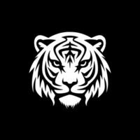 Tiger - Black and White Isolated Icon - Vector illustration