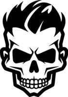 Skull - Black and White Isolated Icon - Vector illustration