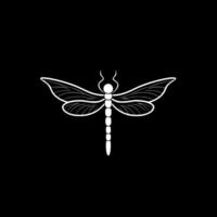 Dragonfly, Minimalist and Simple Silhouette - Vector illustration