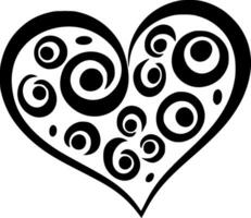 Heart - Black and White Isolated Icon - Vector illustration