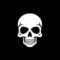 Skull, Black and White Vector illustration