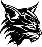 gato montés, negro y blanco vector ilustración