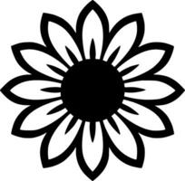 girasol, minimalista y sencillo silueta - vector ilustración