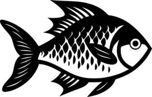 Fish, Black and White Vector illustration